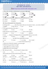 Đề thi học kì 2 Tiếng Anh 6 Right on! - Đề số 6
